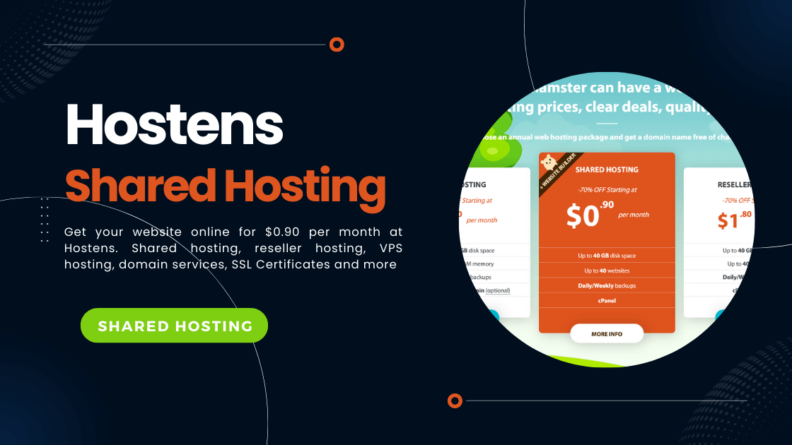 Hostens web hosting service
